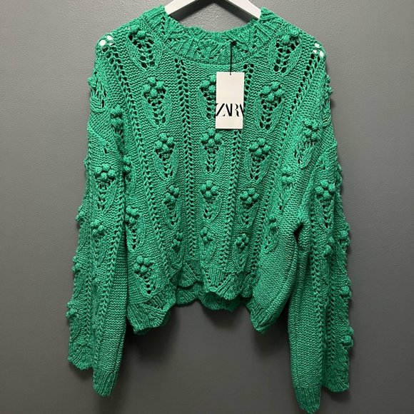 Zara Sweaters Zara Sweater Large Green Poshmark